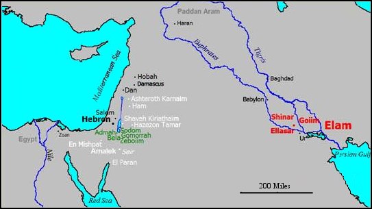 Middle East in the days of Abraham and Lot