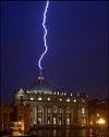 lightning striking St. Peter's