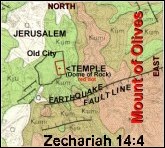 fault line on Mount of Olives